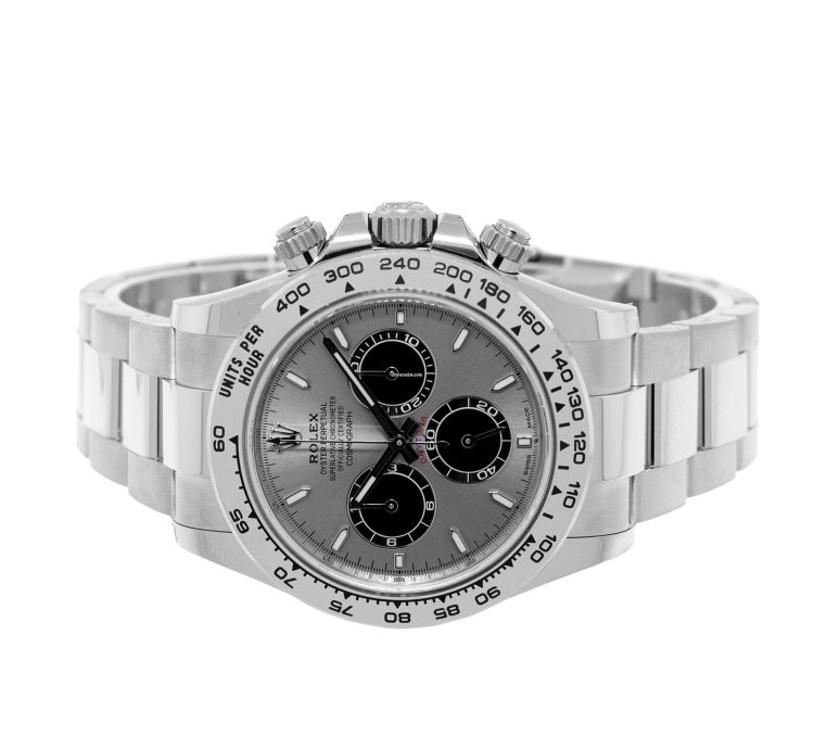 Rolex Daytona 40mm White Gold Silver Index Dial White Gold Bezel 126509