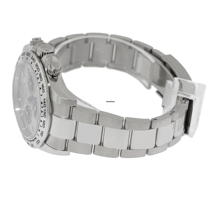 Rolex Daytona 40mm White Gold Silver Index Dial White Gold Bezel 126509