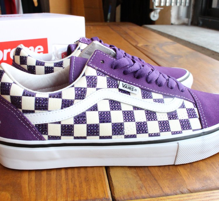 Supreme Swarovski Purple Vans