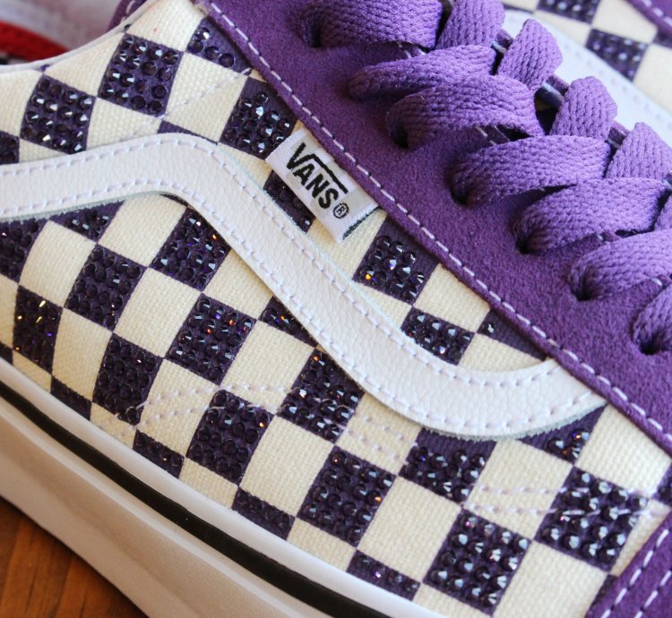 Supreme Swarovski Purple Vans