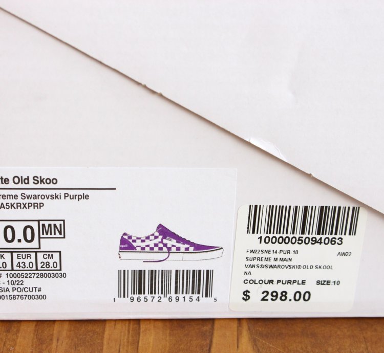 Supreme Swarovski Purple Vans