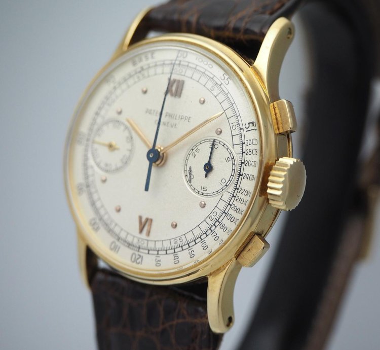 Patek Philippe Chronograph Ref Cal 130 Gold 18k 750 From 1950