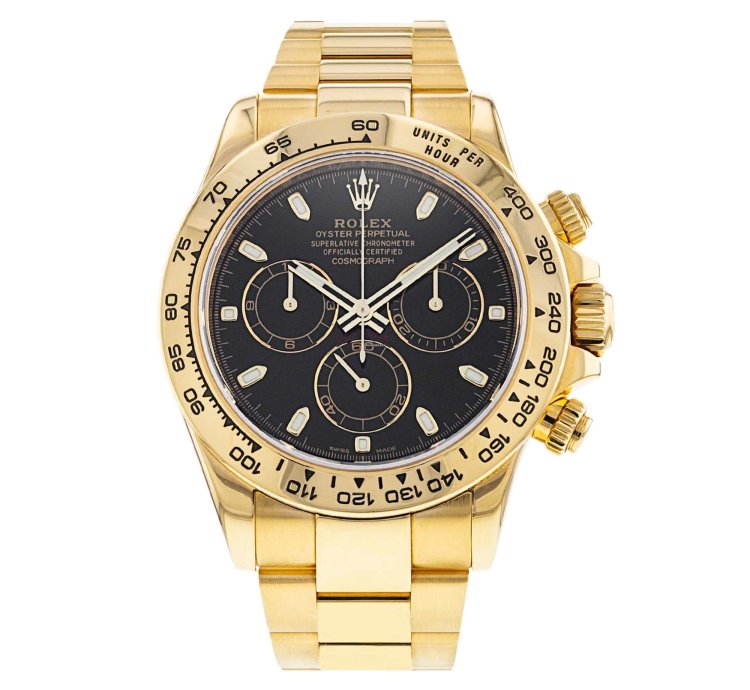 Rolex Daytona 40mm Yellow Gold Black Dial 116508