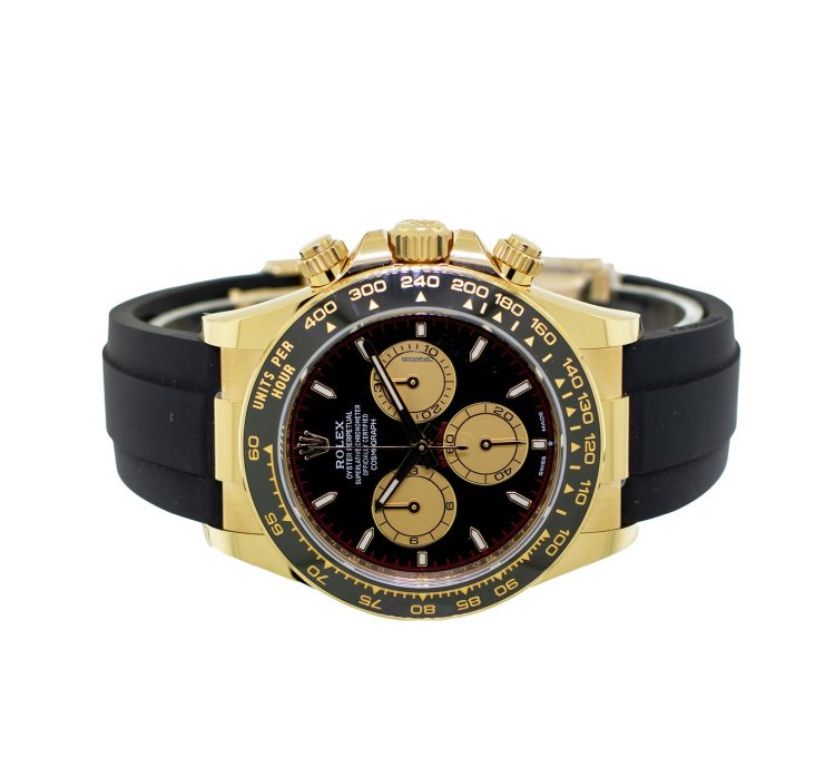 Rolex Daytona 40mm Yellow Gold Black Dial Black Bezel Paul Newman 126518