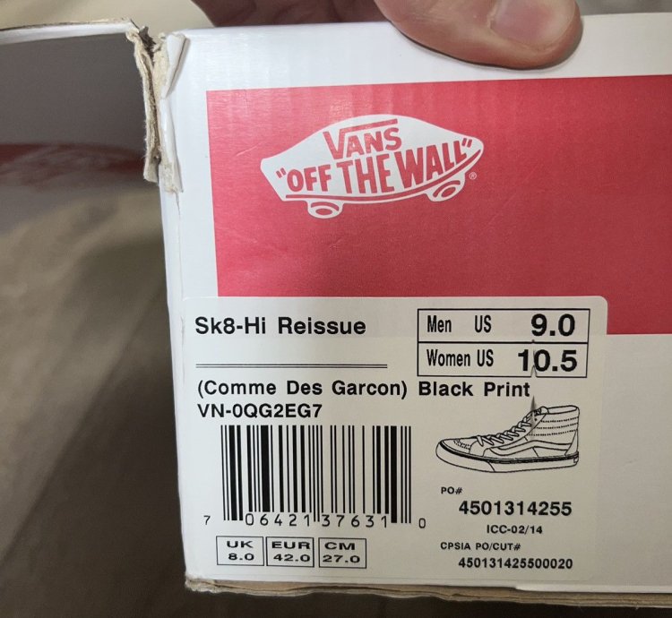 Supreme Vans Cdg Sk8-hi