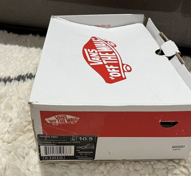 Supreme Vans Flies 2011 Burgundy White New Ds
