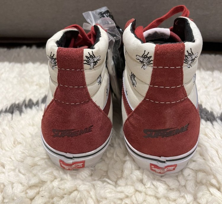 Supreme Vans Flies 2011 Burgundy White New Ds