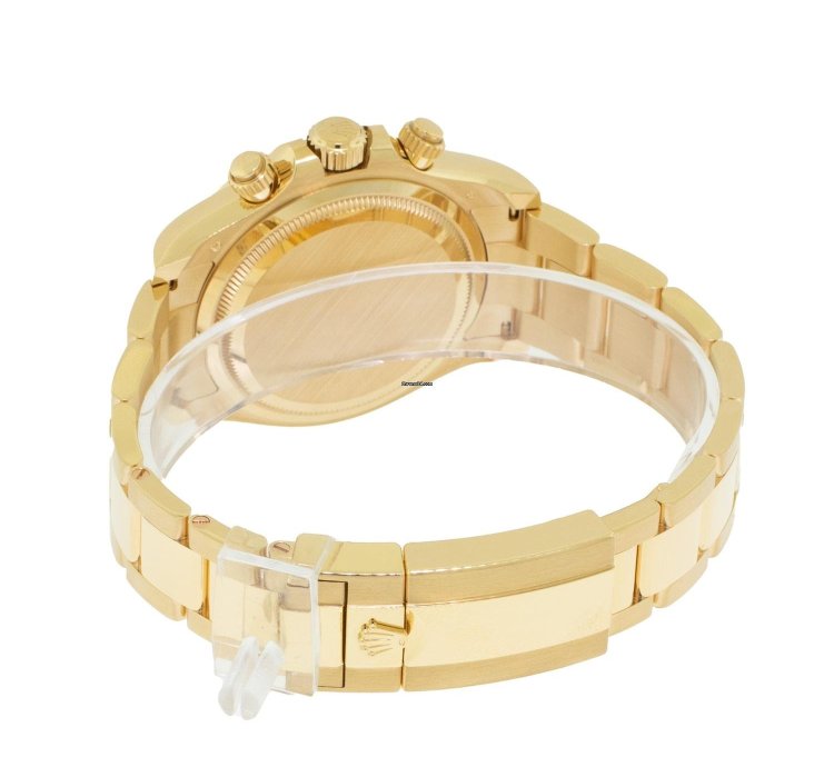 Rolex Daytona 40mm Yellow Gold Champagne Index Dial Gold Bezel 126508