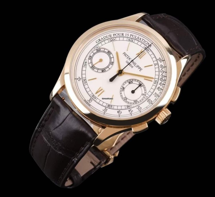 Patek Philippe Chronograph Yellow Gold Manual Mechanical Watch 39mm Chronograph