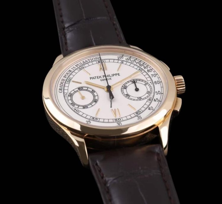 Patek Philippe Chronograph Yellow Gold Manual Mechanical Watch 39mm Chronograph