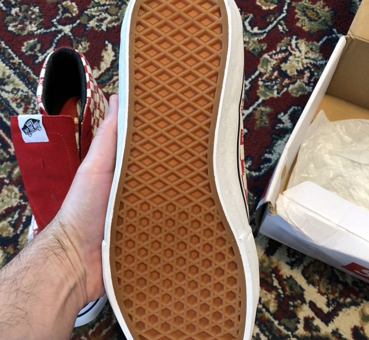 Supreme Vans Red Checkered Sk8-hi Pro Sz 11 5