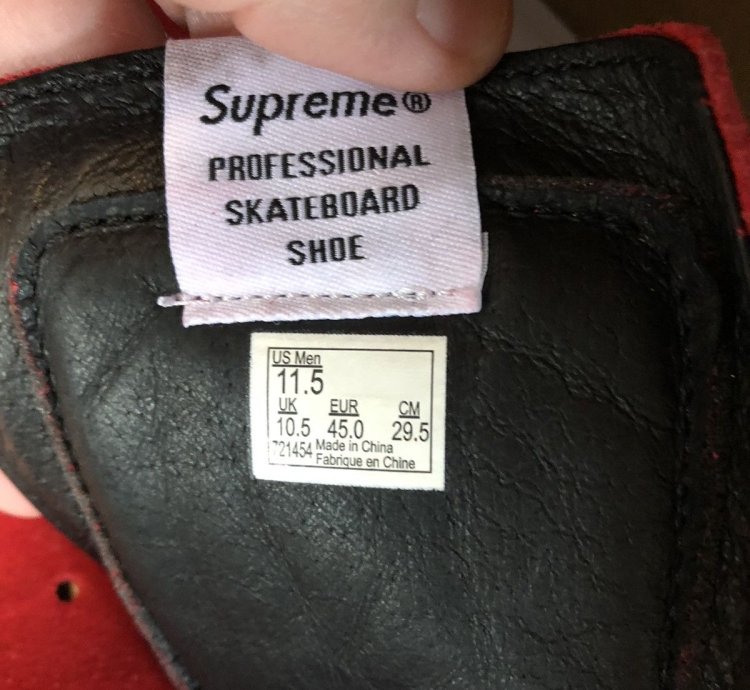 Supreme Vans Red Checkered Sk8-hi Pro Sz 11 5