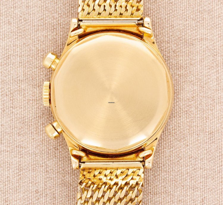 Patek Philippe Chronograph Yellow Gold Tasti Tondi Chronograph Watch Ref 1463 On Gay Freres Bracelet