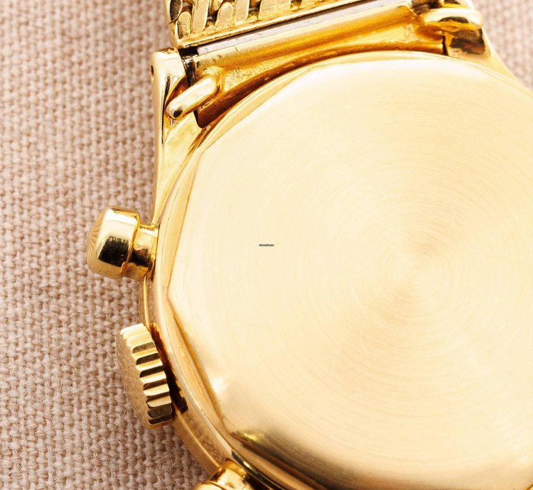 Patek Philippe Chronograph Yellow Gold Tasti Tondi Chronograph Watch Ref 1463 On Gay Freres Bracelet