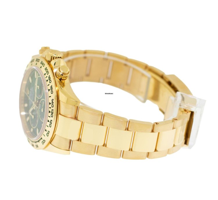 Rolex Daytona 40mm Yellow Gold John Mayer Green Index Dial Gold Bezel 116508