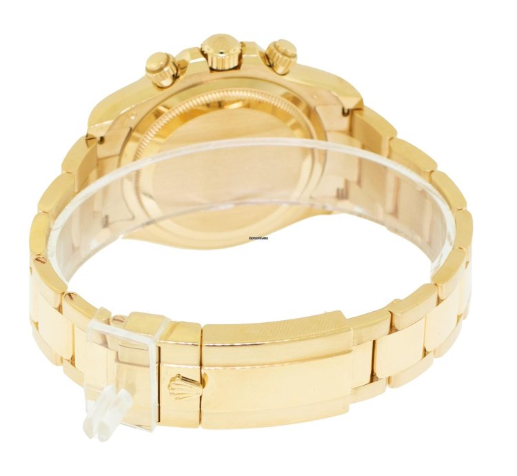 Rolex Daytona 40mm Yellow Gold White Index Dial Gold Bezel 126508