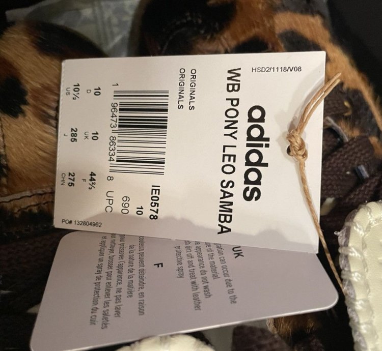 Brand New Wales Bonner Adidas Samba Pony Hair Leopard