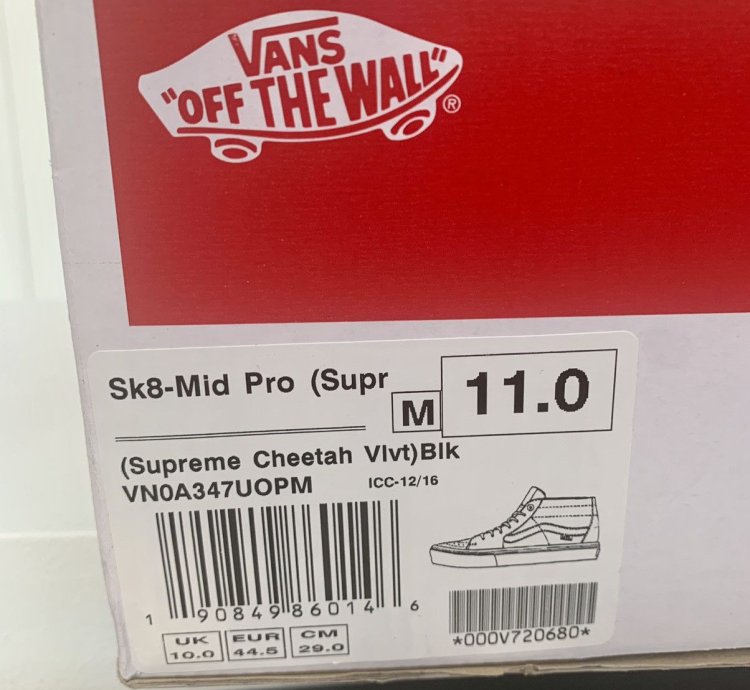 Supreme Vans Velevet Opard Black