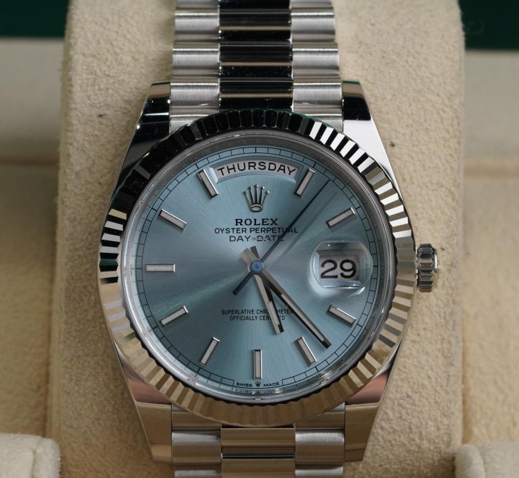 Rolex Day-date 40 2025 Unworn Day-date 40 Platinum Ice Blue Dial
