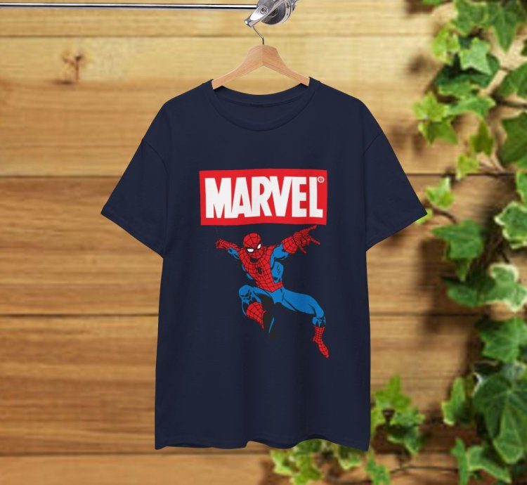 Marvel Spider-man T-shirt Navy Shirt Usa Size