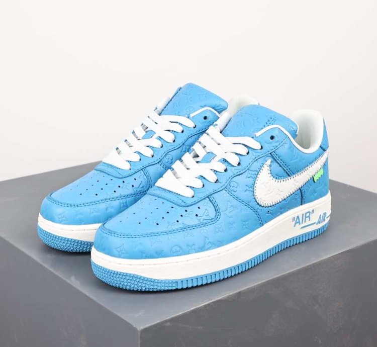 Louis Vuitton X Nike Air Force 1 University Blue