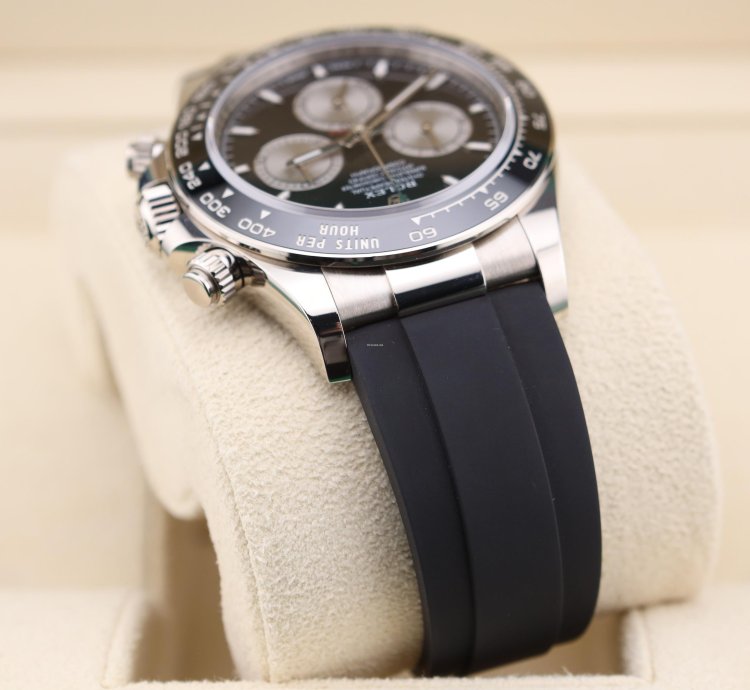 Rolex Daytona Baby Le Mans White Gold Oysterflex Black Dial 126519ln 2024