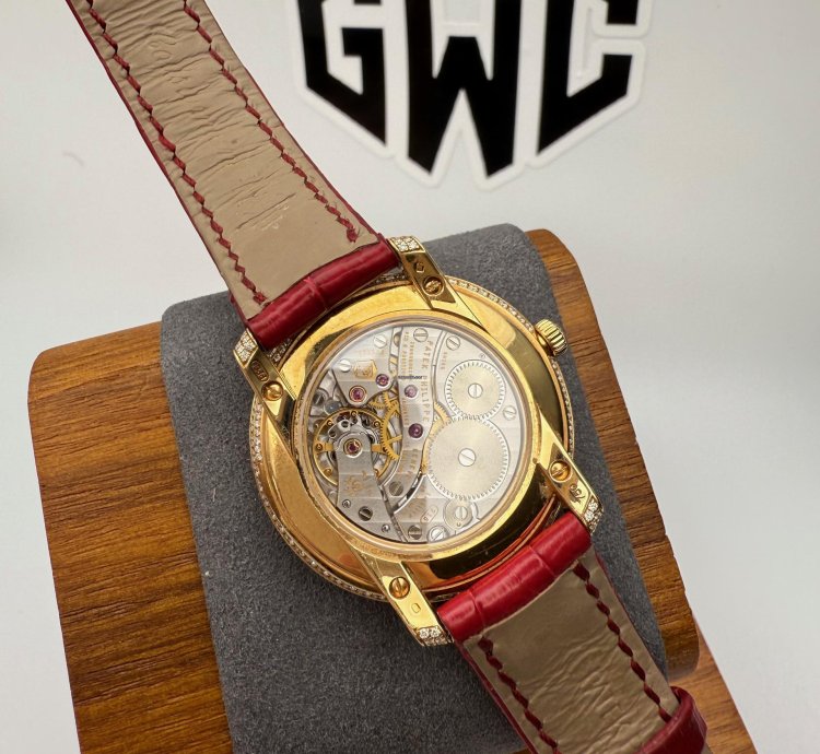 Patek Philippe Complications 4968-400r Rose Gold Pave Diamond Moonphase Ruby 33 3mm Manual