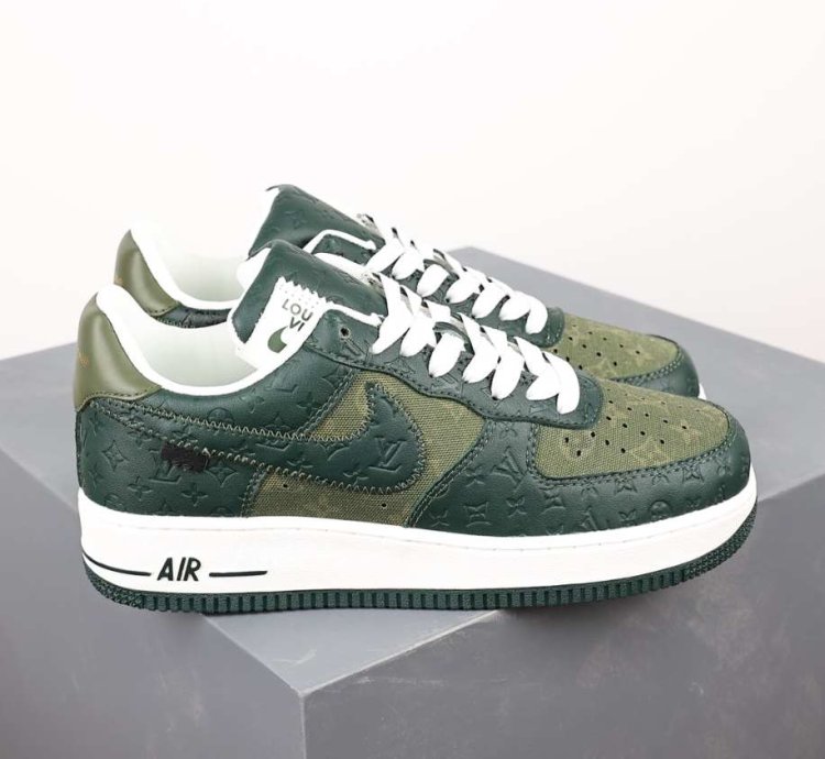 Lv X Nike Air Force Low Green