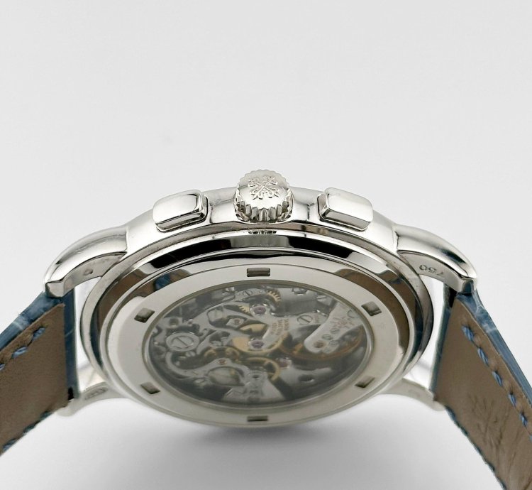 Patek Philippe Complications 5070g-001 Annual Calendar Chronograph White Gold Silver Dial 2003