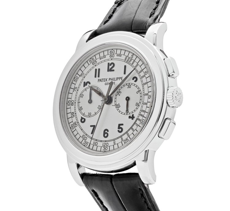 Patek Philippe Complications 5070g-001 Annual Calendar Chronograph White Gold Silver Dial 2005