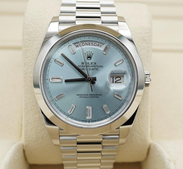Rolex Day-date 40 228206 2022 Baguette 2022 Neu Full Set