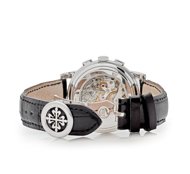 Patek Philippe Complications 5070g-001 Annual Calendar Chronograph White Gold Silver Dial 2005