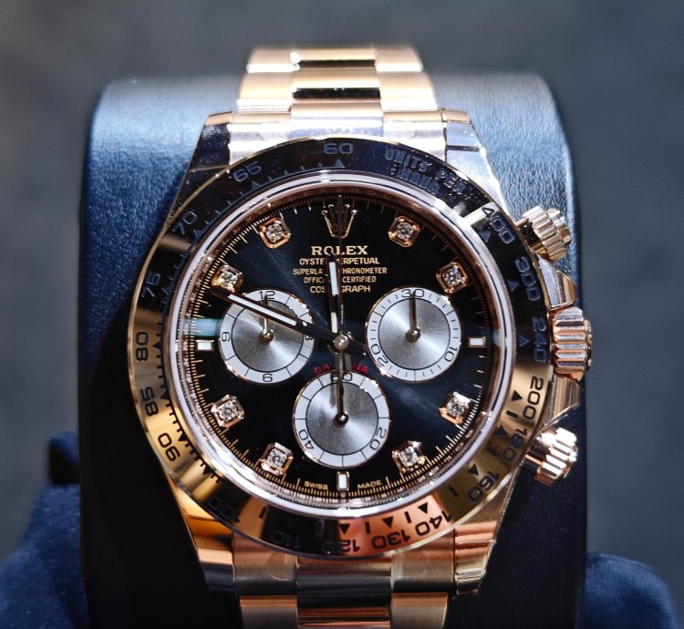 Rolex Daytona Basel One 126505ln Black Dial Diamond Rose Gold 40mm