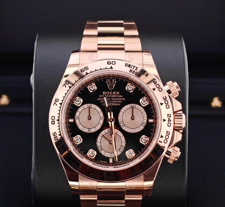 Rolex Daytona Basel One 126505ln Black Dial Diamond Rose Gold 40mm