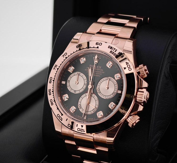 Rolex Daytona Basel One 126505ln Black Dial Diamond Rose Gold 40mm