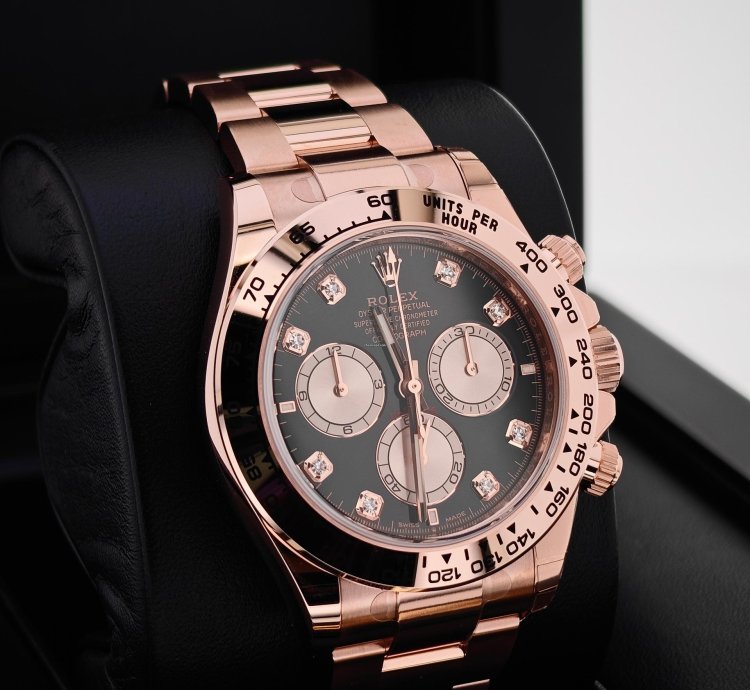 Rolex Daytona Basel One 126505ln Black Dial Diamond Rose Gold 40mm