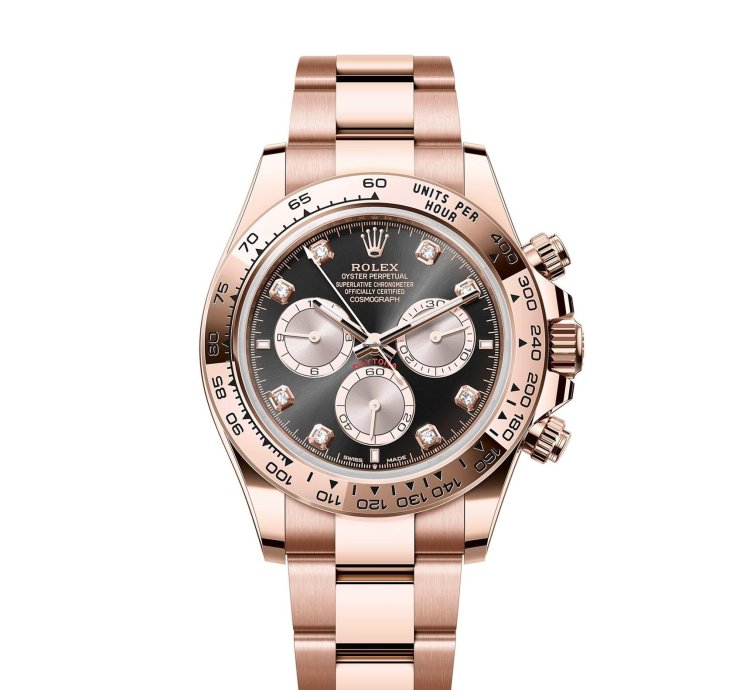 Rolex Daytona Basel One 126505ln Black Dial Diamond Rose Gold 40mm