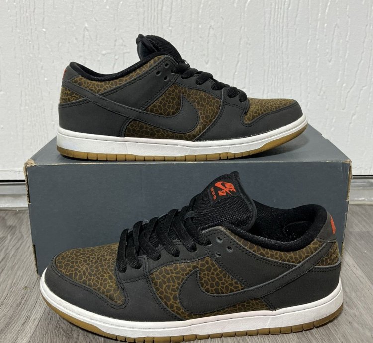 Size 8 5 - Nike Sb Dunk Low Giraffe Print 2014 Sneakers