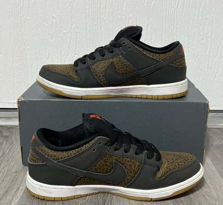 Size 8 5 - Nike Sb Dunk Low Giraffe Print 2014 Sneakers