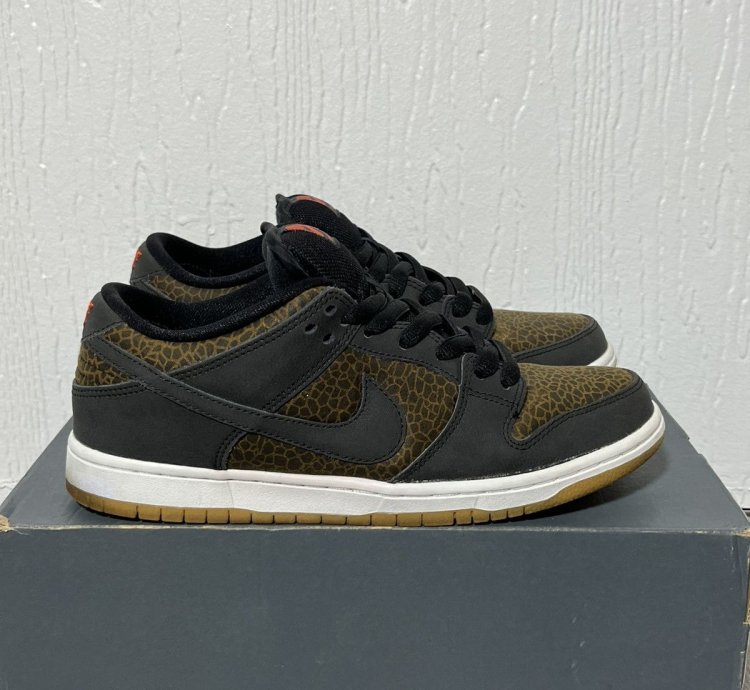 Size 8 5 - Nike Sb Dunk Low Giraffe Print 2014 Sneakers