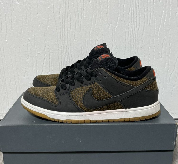 Size 8 5 - Nike Sb Dunk Low Giraffe Print 2014 Sneakers