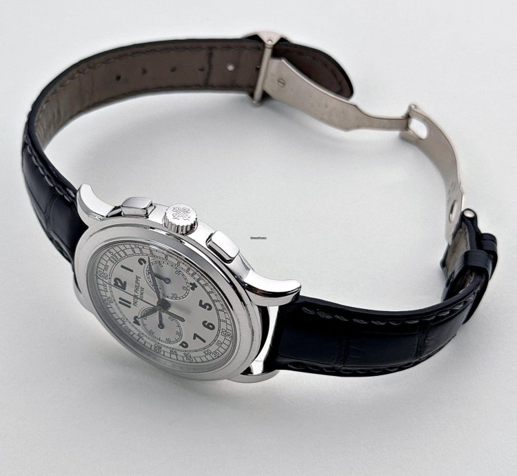 Patek Philippe Complications 5070g-001 Annual Calendar Chronograph White Gold Silver Dial 2007