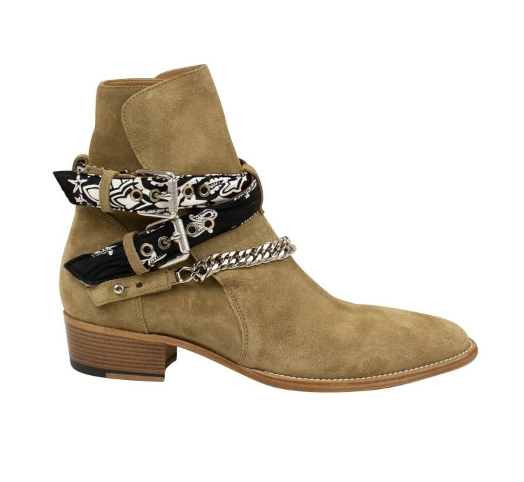 Tan Bandana Buckle Boots Size 12 45