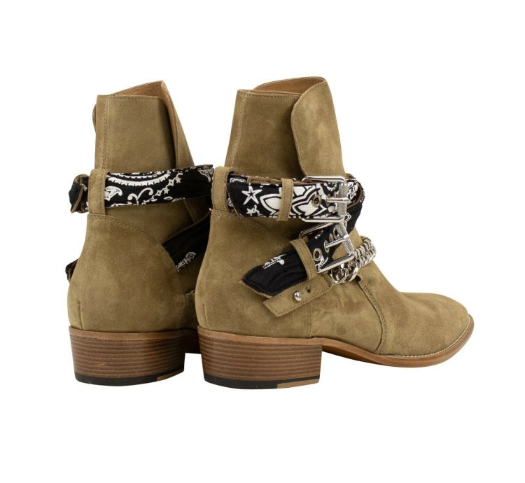 Tan Bandana Buckle Boots Size 12 45