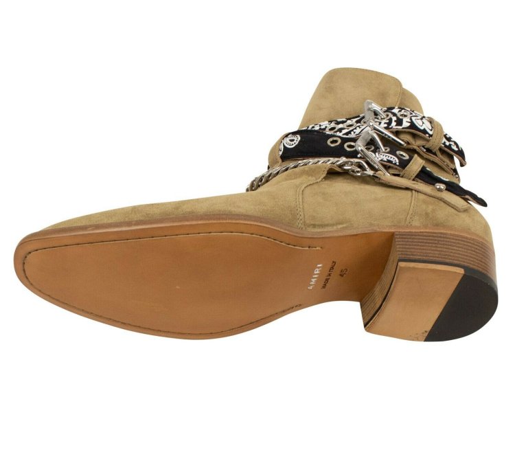 Tan Bandana Buckle Boots Size 12 45