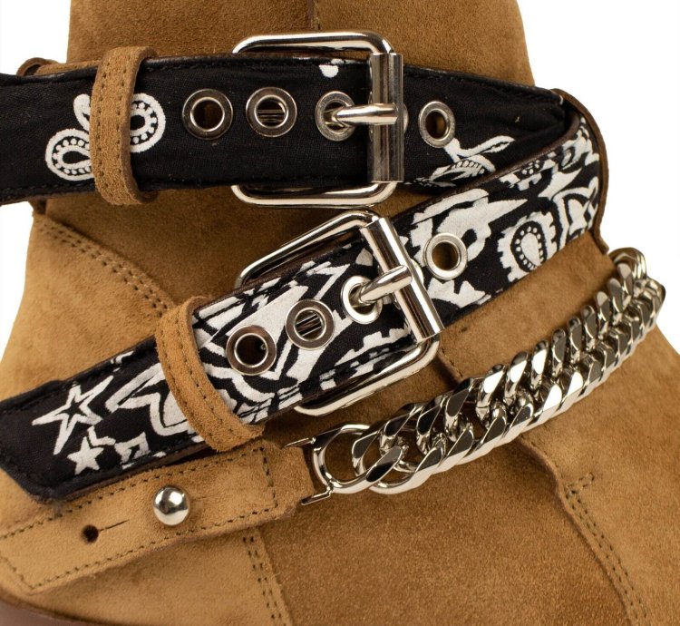 Tan Bandana Buckle Boots Size 13 46