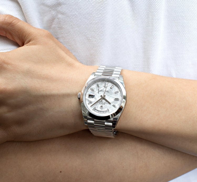 Rolex Day-date 40 228206 Platinum Meteorite Diamond Dial