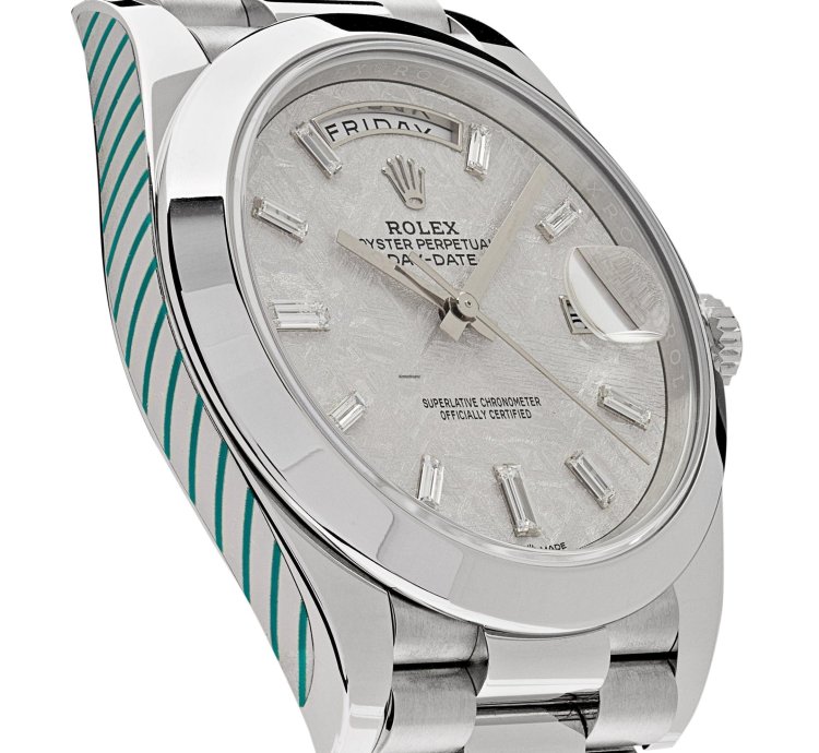 Rolex Day-date 40 228206 Platinum Meteorite Diamond Dial