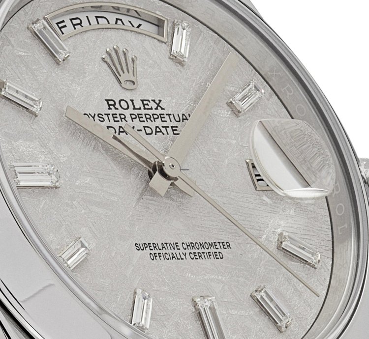 Rolex Day-date 40 228206 Platinum Meteorite Diamond Dial