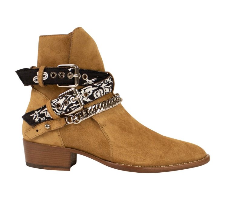 Tan Bandana Buckle Boots Size 9 42